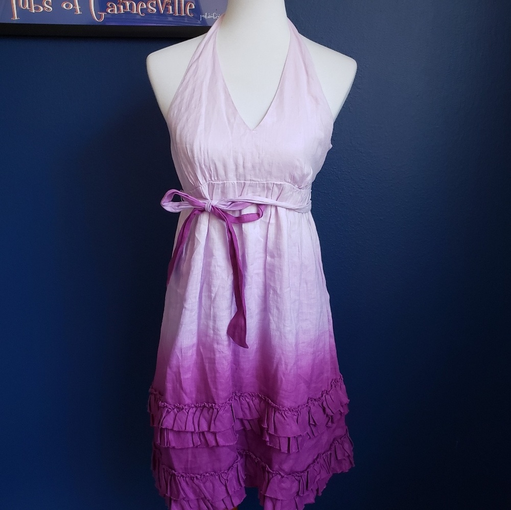 INC International Concepts Pink and Purple Halter Dress